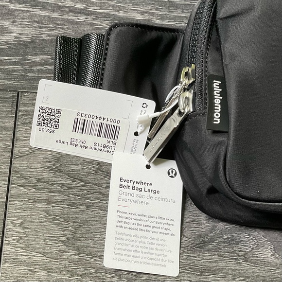 New Release Lululemon Large Everywhere Belt Bag Black EBB Fanny Pack NWT - Picture 12 of 12